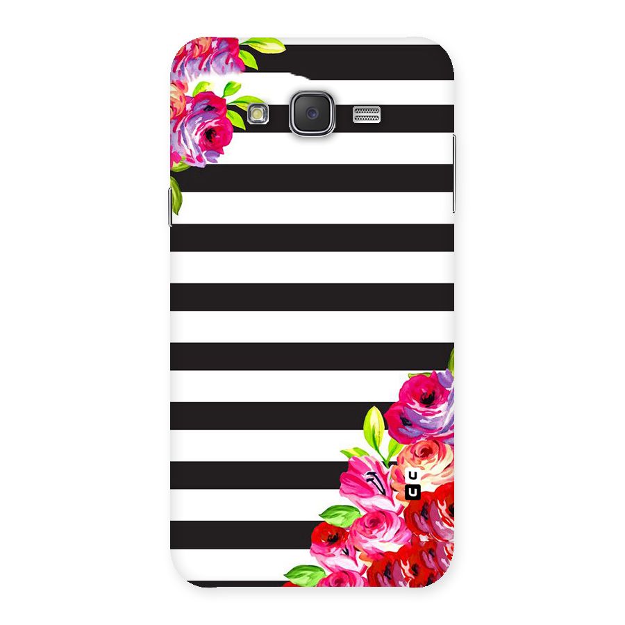 Floral Stripes Back Case for Galaxy J7