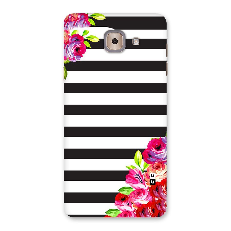 Floral Stripes Back Case for Galaxy J7 Max