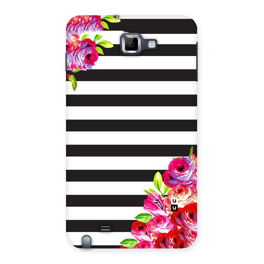 Floral Stripes Back Case for Galaxy Note