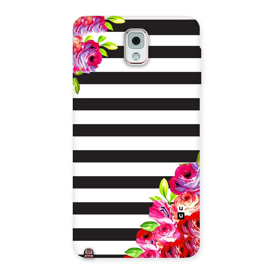 Floral Stripes Back Case for Galaxy Note 3