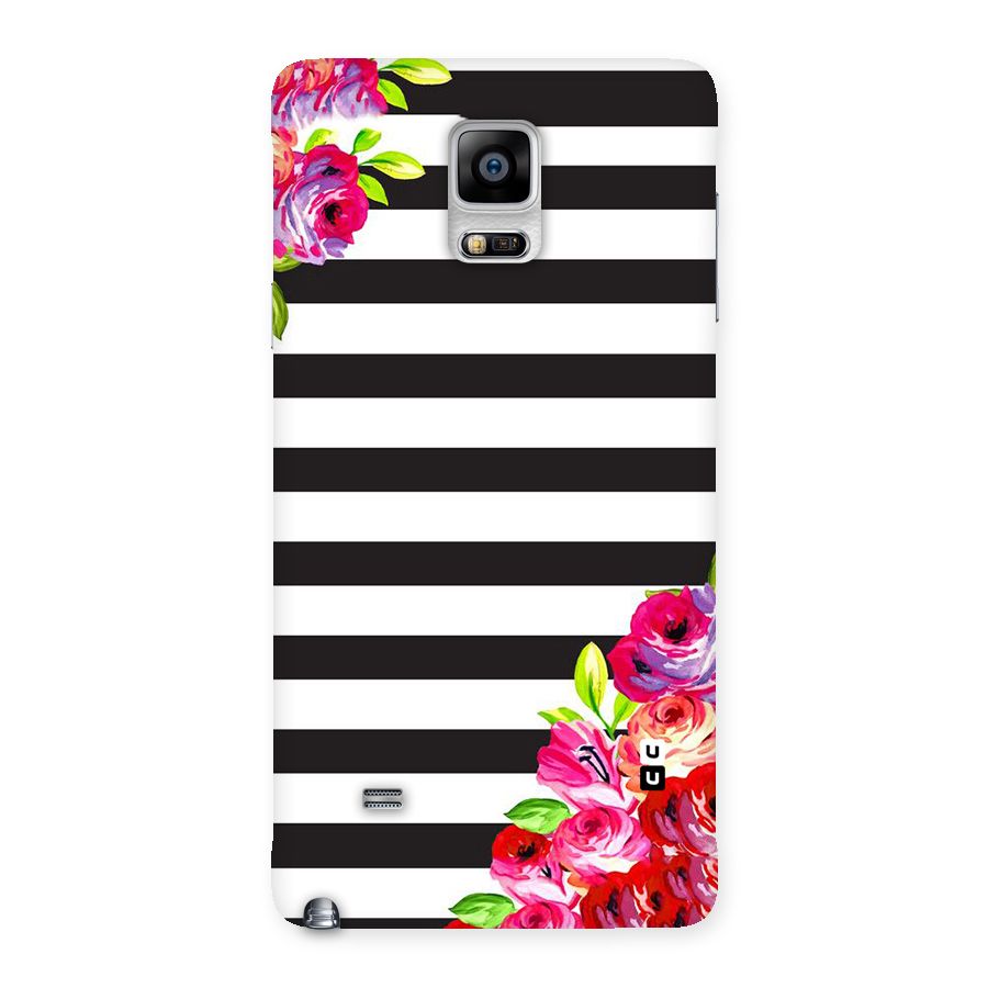 Floral Stripes Back Case for Galaxy Note 4