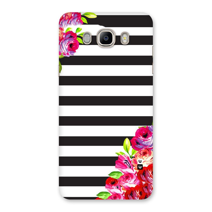 Floral Stripes Back Case for Galaxy On8