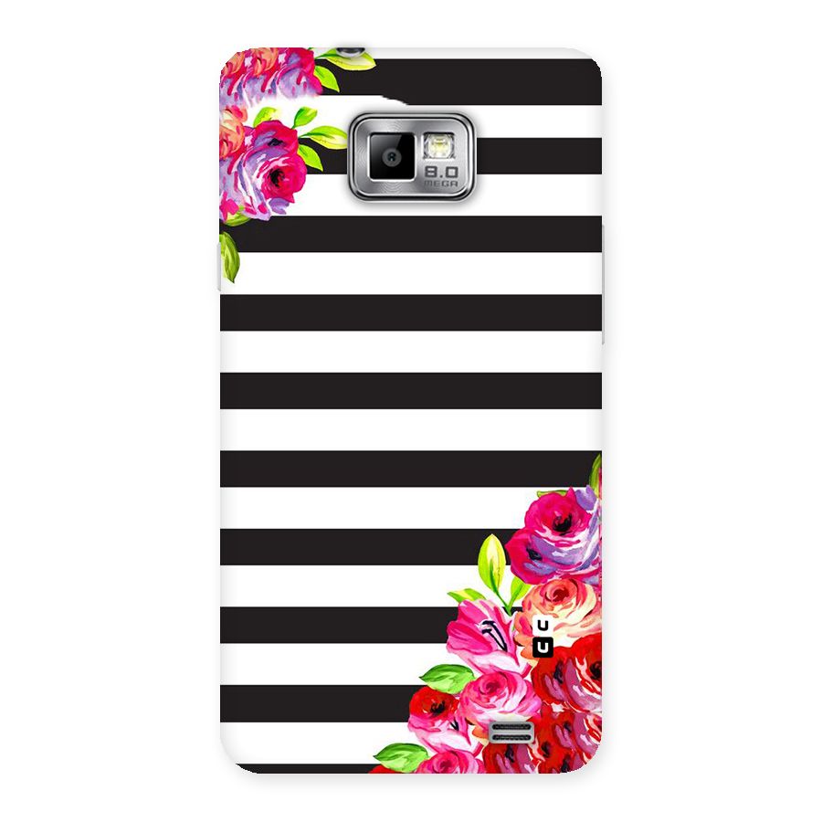 Floral Stripes Back Case for Galaxy S2