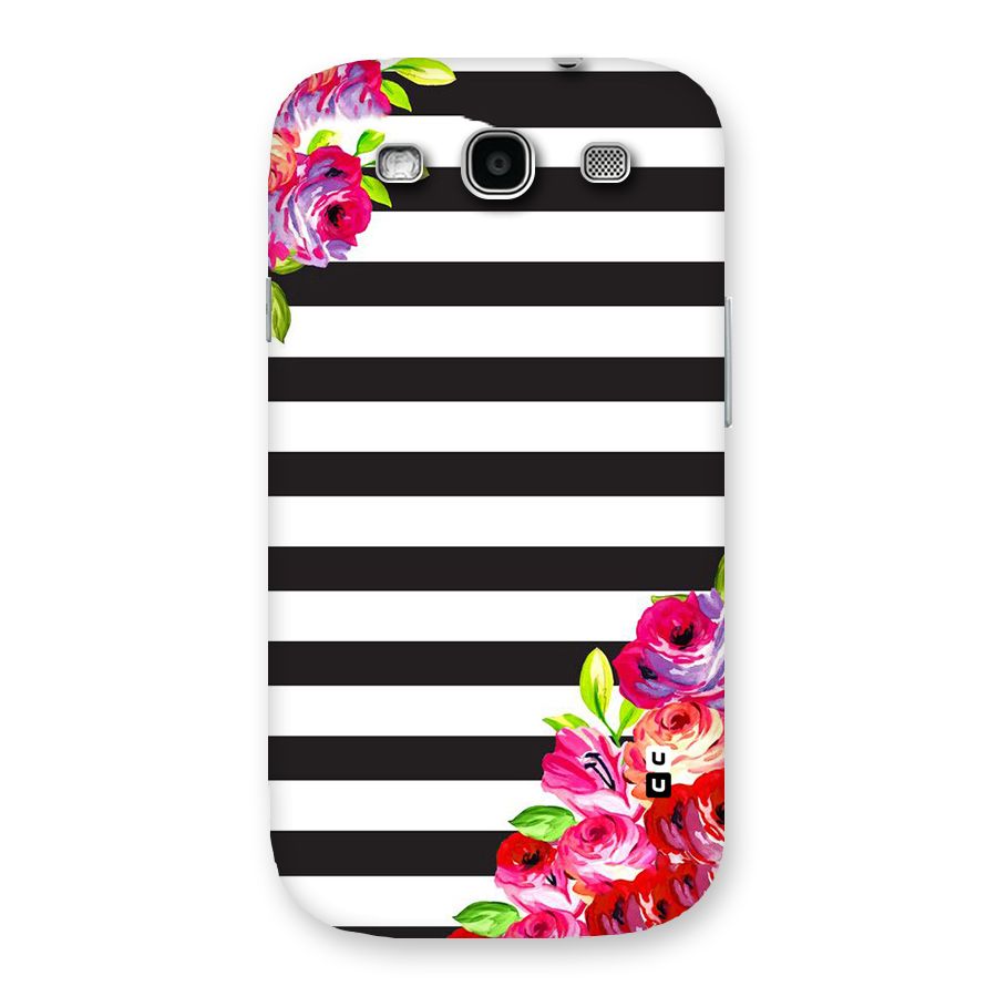Floral Stripes Back Case for Galaxy S3