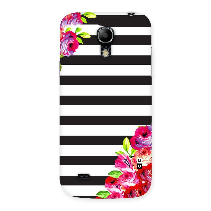 Floral Stripes Back Case for Galaxy S4 Mini
