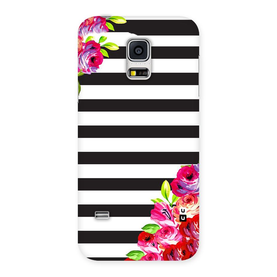 Floral Stripes Back Case for Galaxy S5 Mini