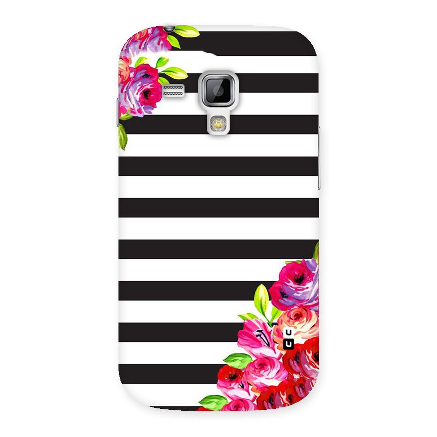 Floral Stripes Back Case for Galaxy S Duos