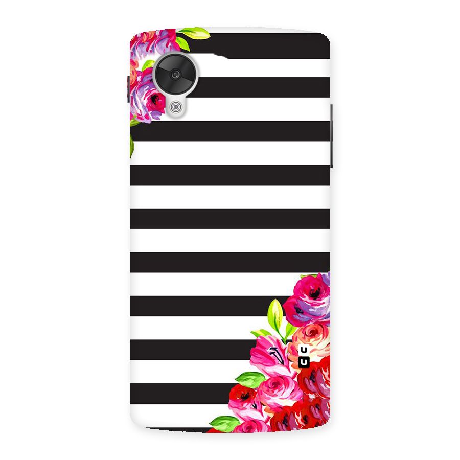 Floral Stripes Back Case for Google Nexsus 5