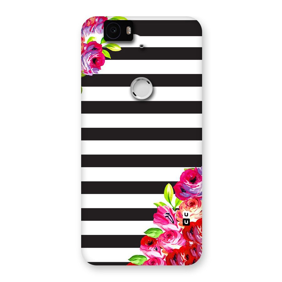 Floral Stripes Back Case for Google Nexus-6P