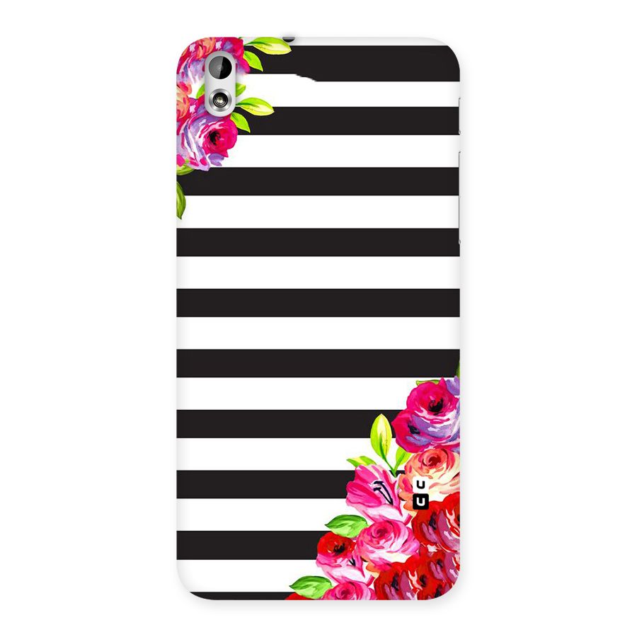 Floral Stripes Back Case for HTC Desire 816g