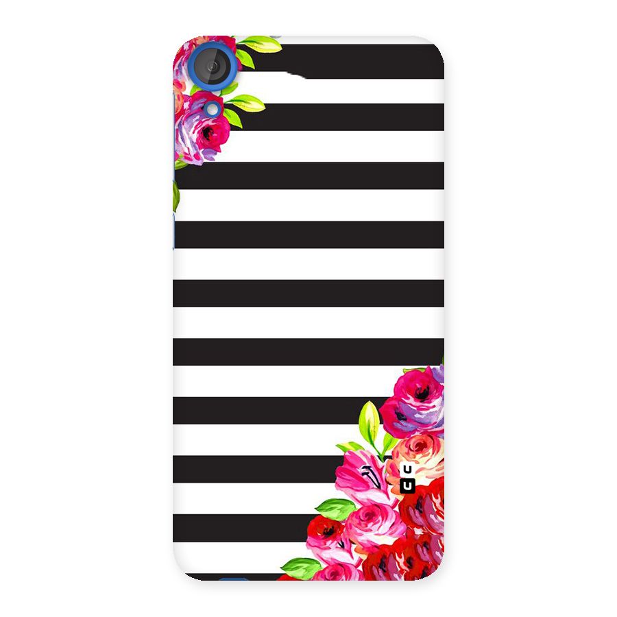 Floral Stripes Back Case for HTC Desire 820