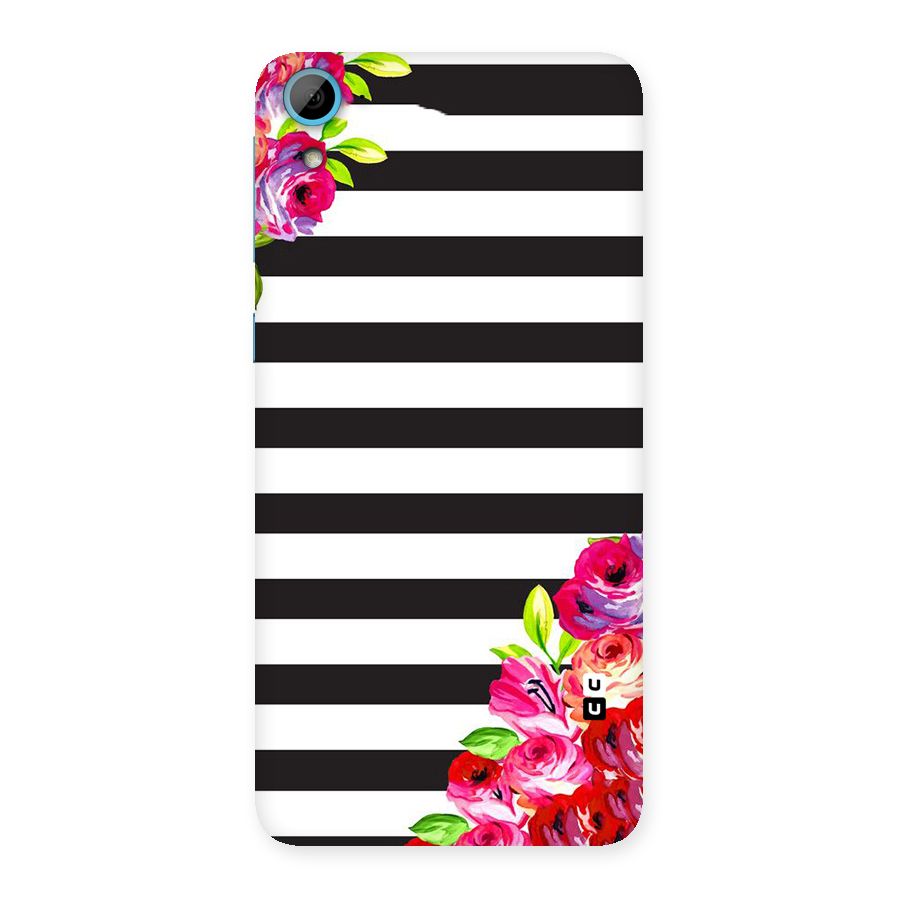Floral Stripes Back Case for HTC Desire 826