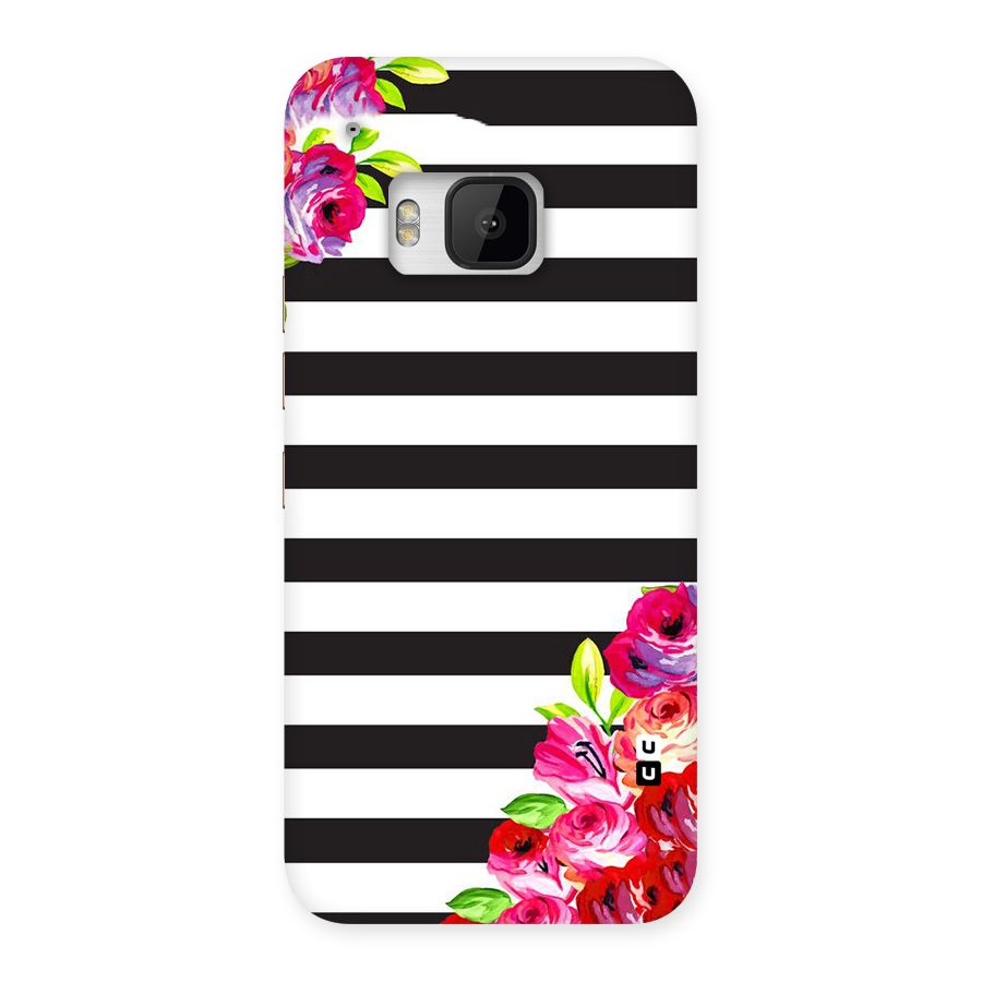 Floral Stripes Back Case for HTC One M9