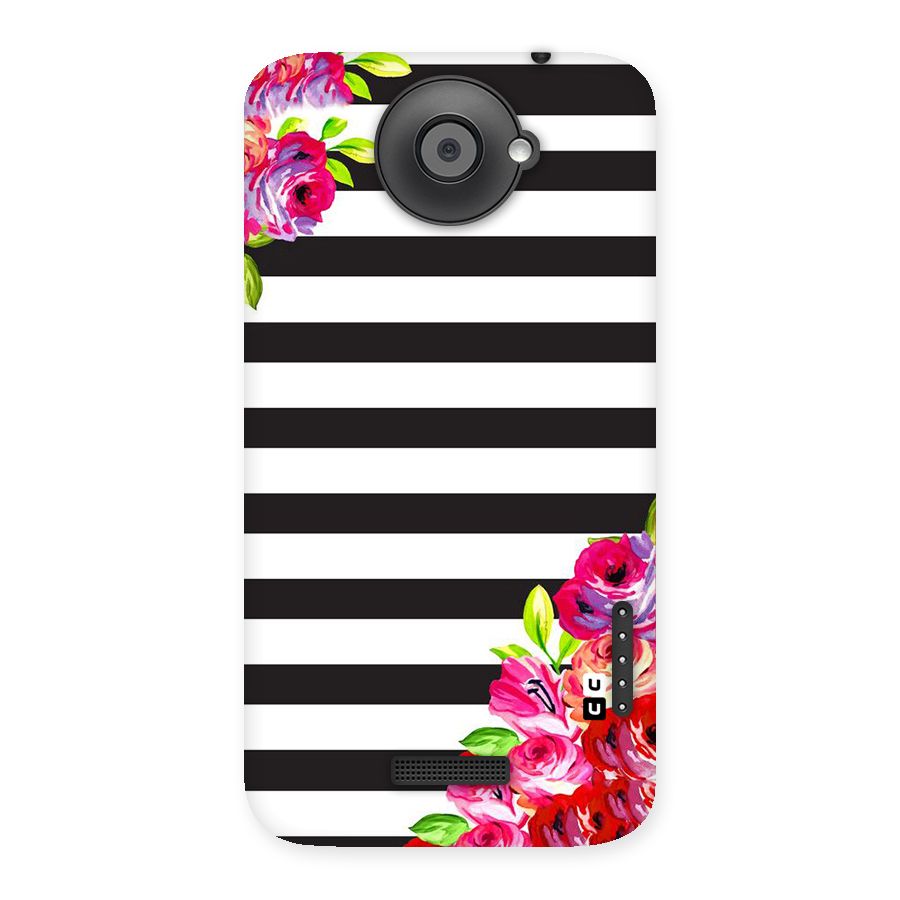 Floral Stripes Back Case for HTC One X