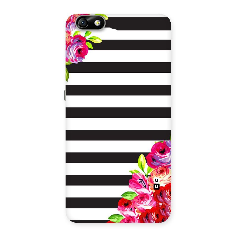 Floral Stripes Back Case for Honor 4X