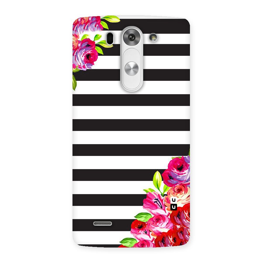 Floral Stripes Back Case for LG G3 Mini