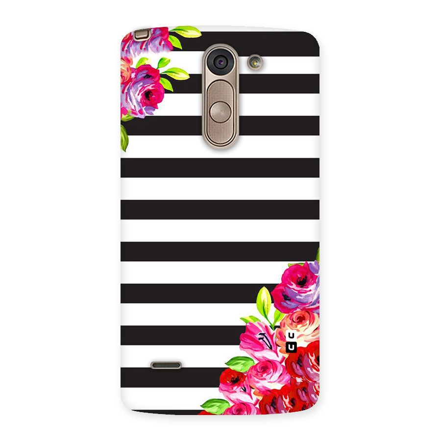 Floral Stripes Back Case for LG G3 Stylus