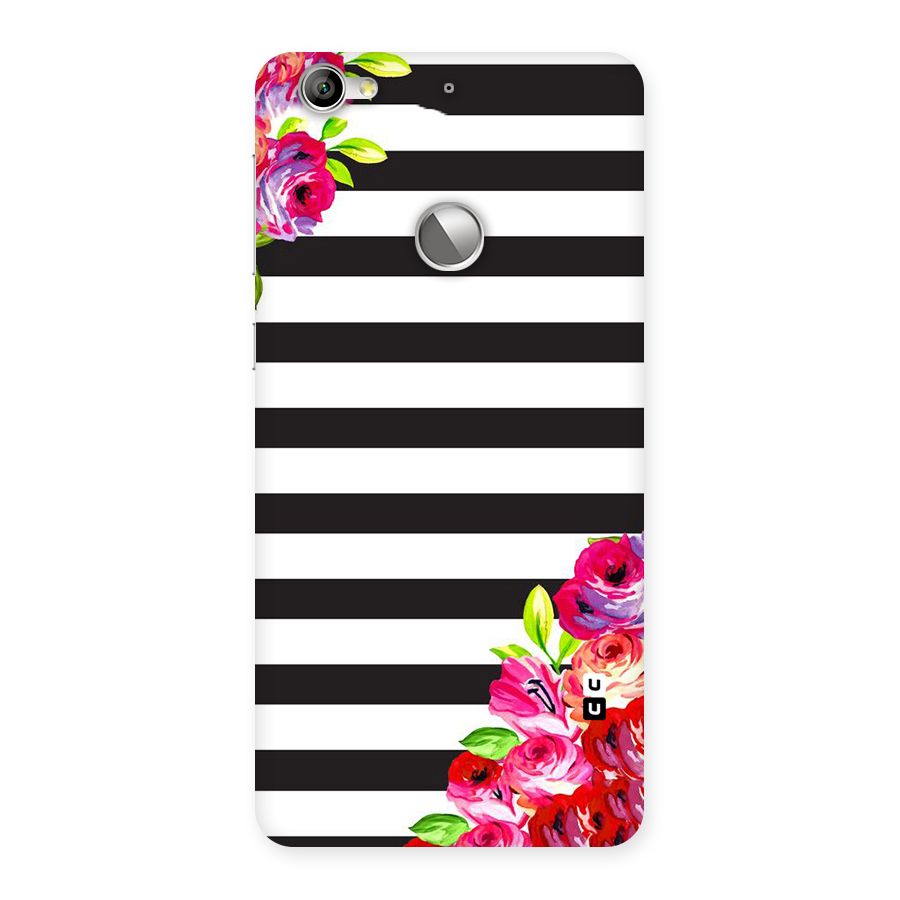 Floral Stripes Back Case for LeTV Le 1s