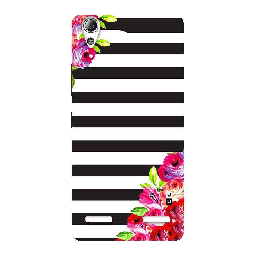 Floral Stripes Back Case for Lenovo A6000 Plus