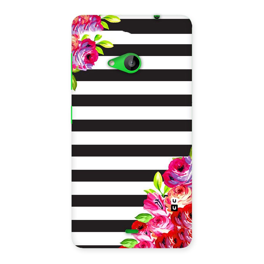 Floral Stripes Back Case for Lumia 535
