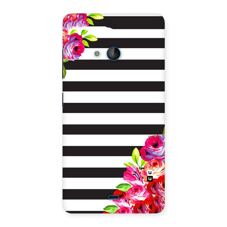 Floral Stripes Back Case for Lumia 540