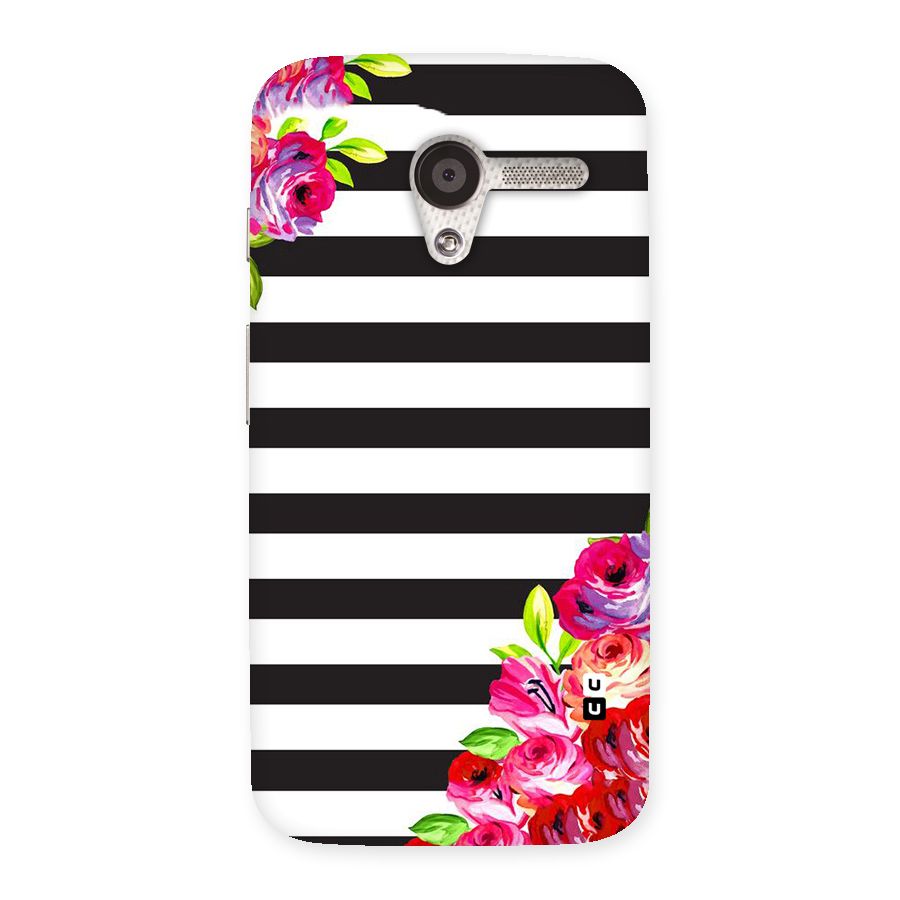 Floral Stripes Back Case for Moto X