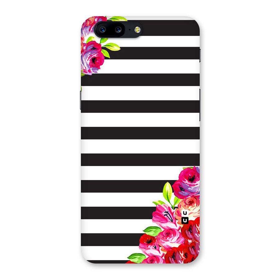 Floral Stripes Back Case for OnePlus 5