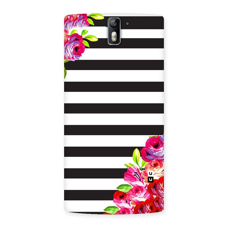 Floral Stripes Back Case for One Plus One