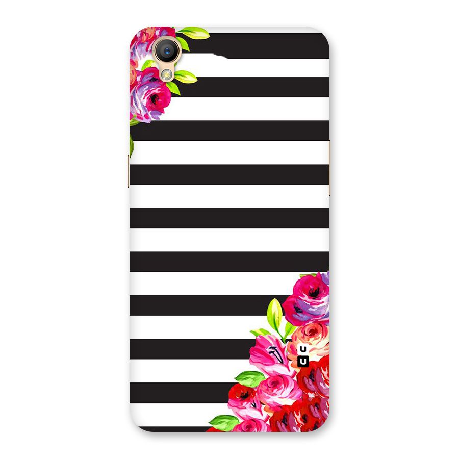 Floral Stripes Back Case for Oppo A37