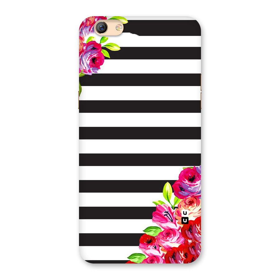 Floral Stripes Back Case for Oppo F3 Plus