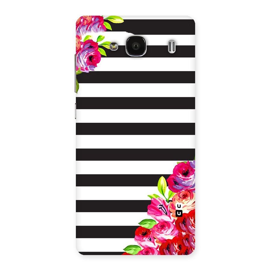 Floral Stripes Back Case for Redmi 2