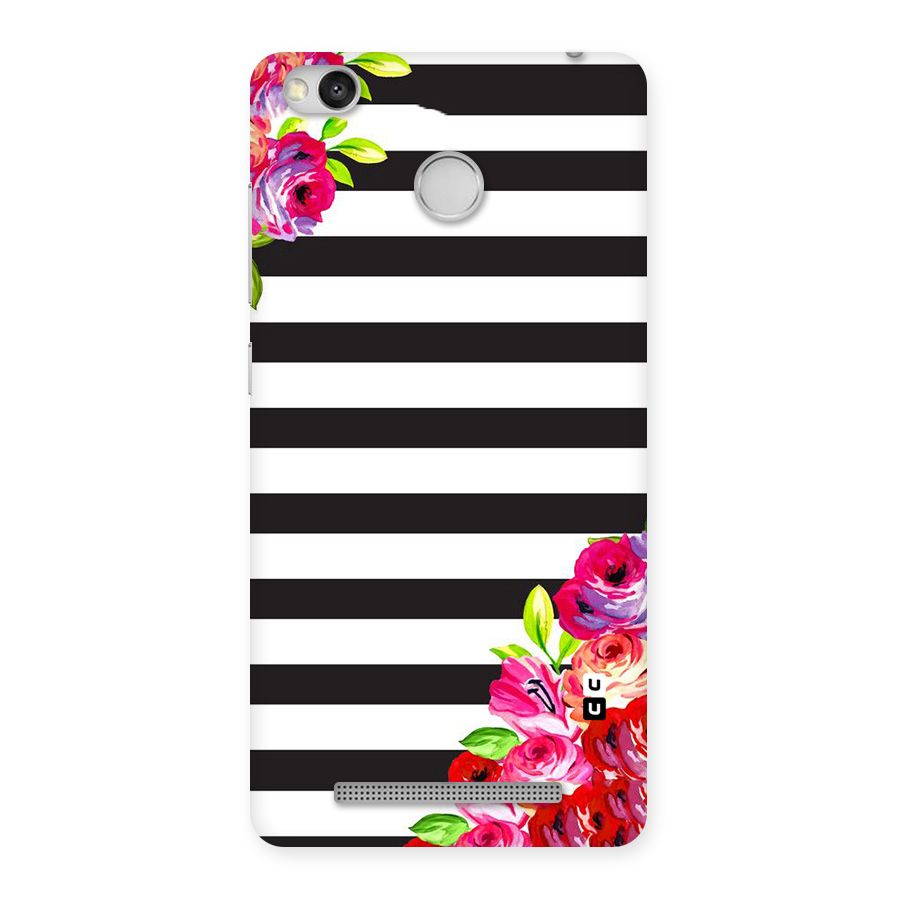 Floral Stripes Back Case for Redmi 3S Prime
