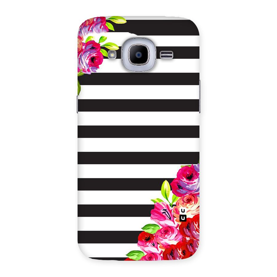 Floral Stripes Back Case for Samsung Galaxy J2 2016