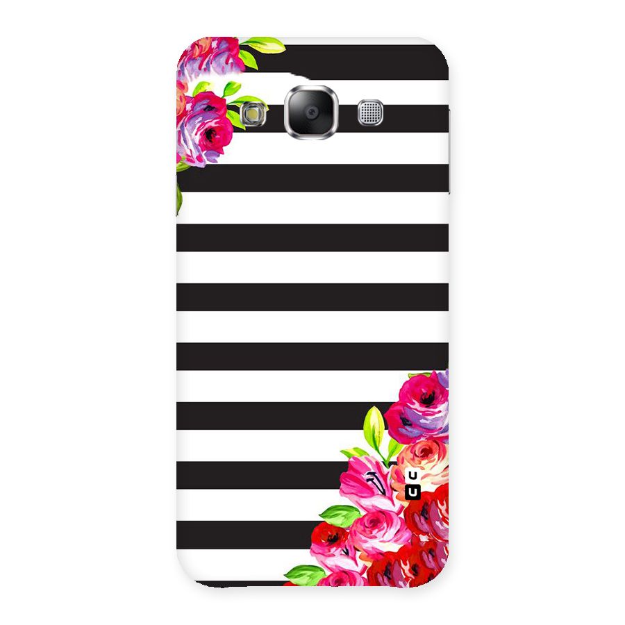 Floral Stripes Back Case for Samsung Galaxy E5