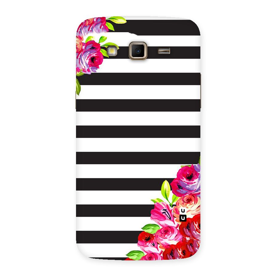 Floral Stripes Back Case for Samsung Galaxy Grand 2