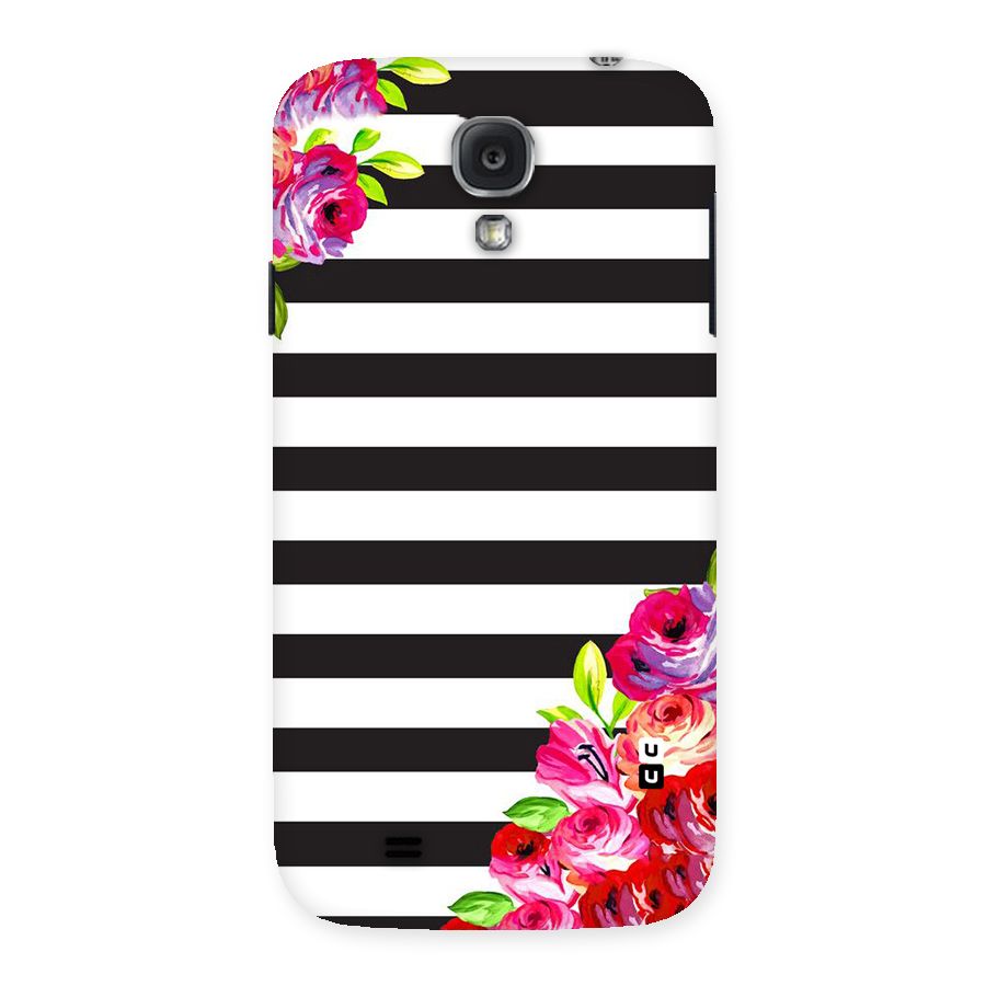 Floral Stripes Back Case for Samsung Galaxy S4