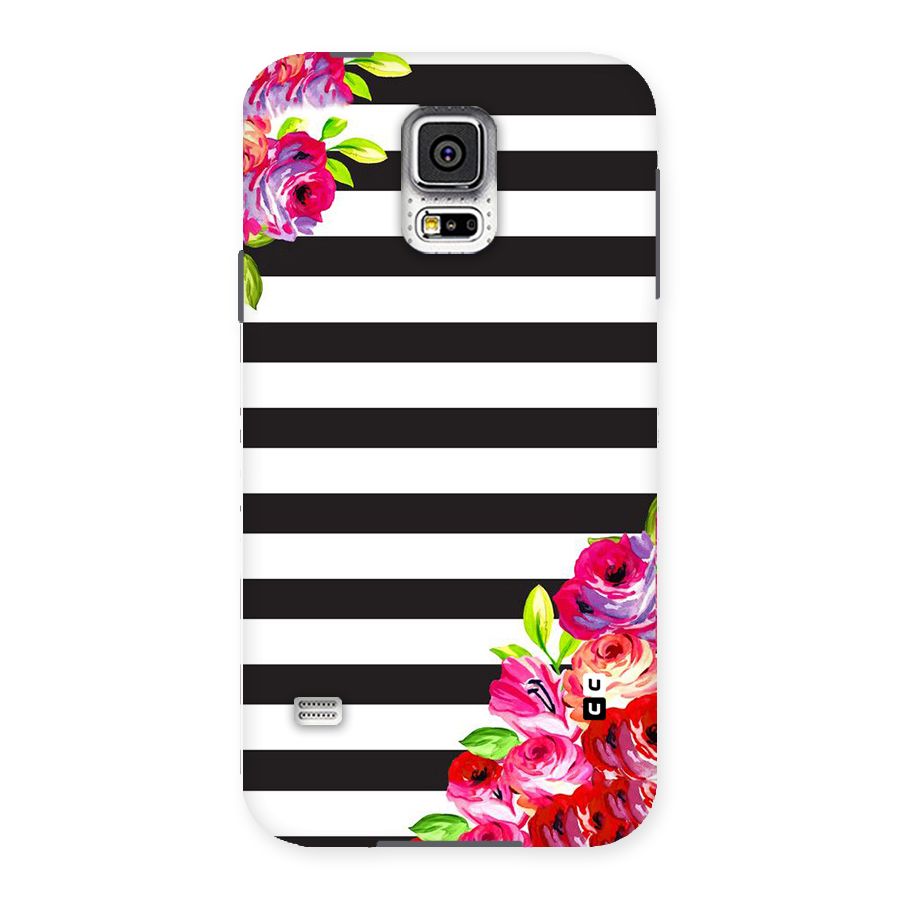 Floral Stripes Back Case for Samsung Galaxy S5
