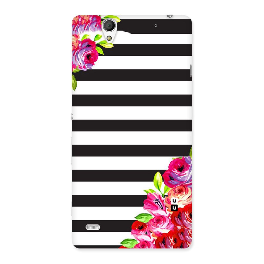 Floral Stripes Back Case for Sony Xperia C4