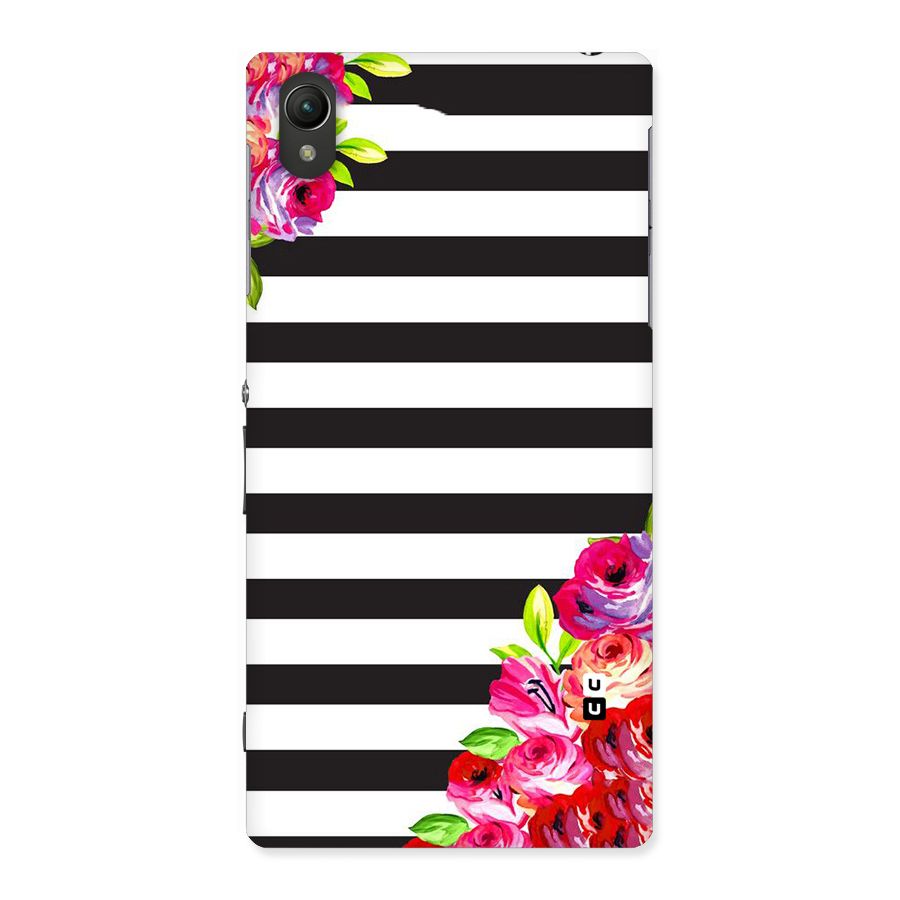 Floral Stripes Back Case for Sony Xperia Z1