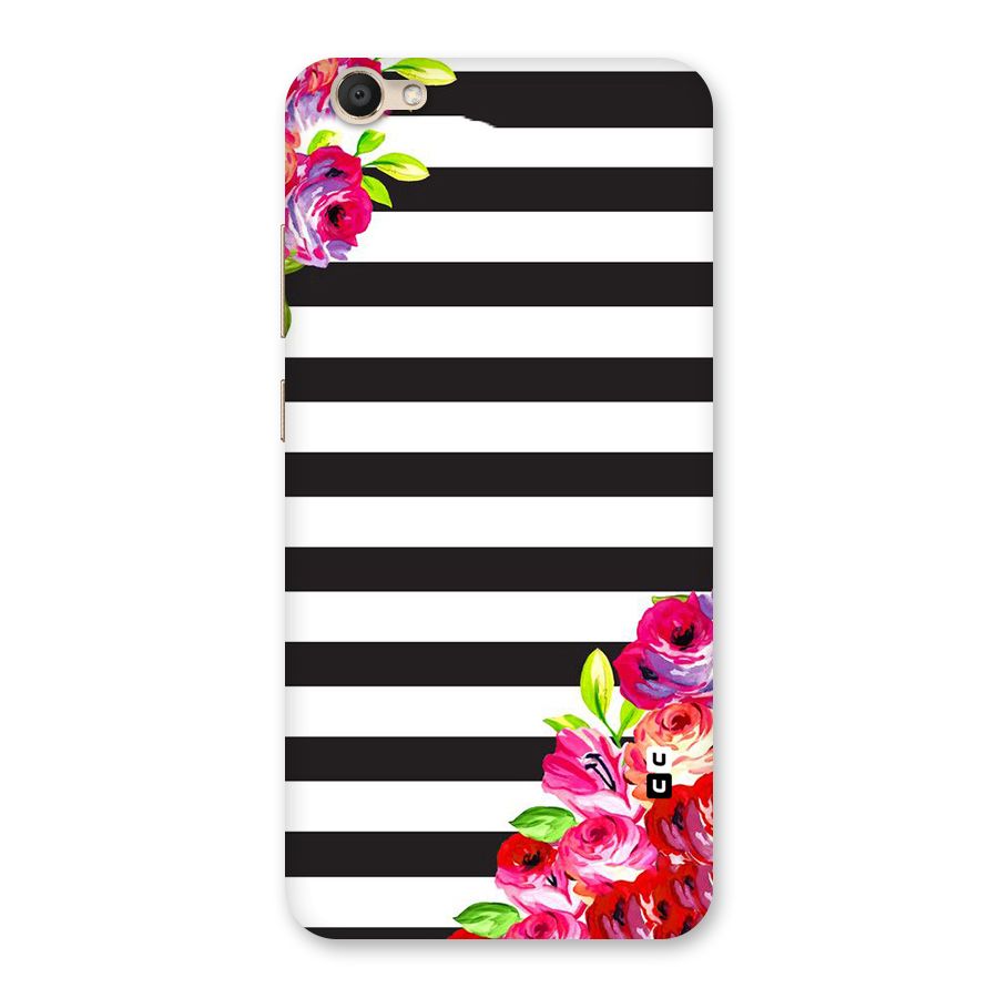 Floral Stripes Back Case for Vivo V5