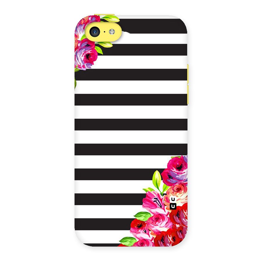 Floral Stripes Back Case for iPhone 5C