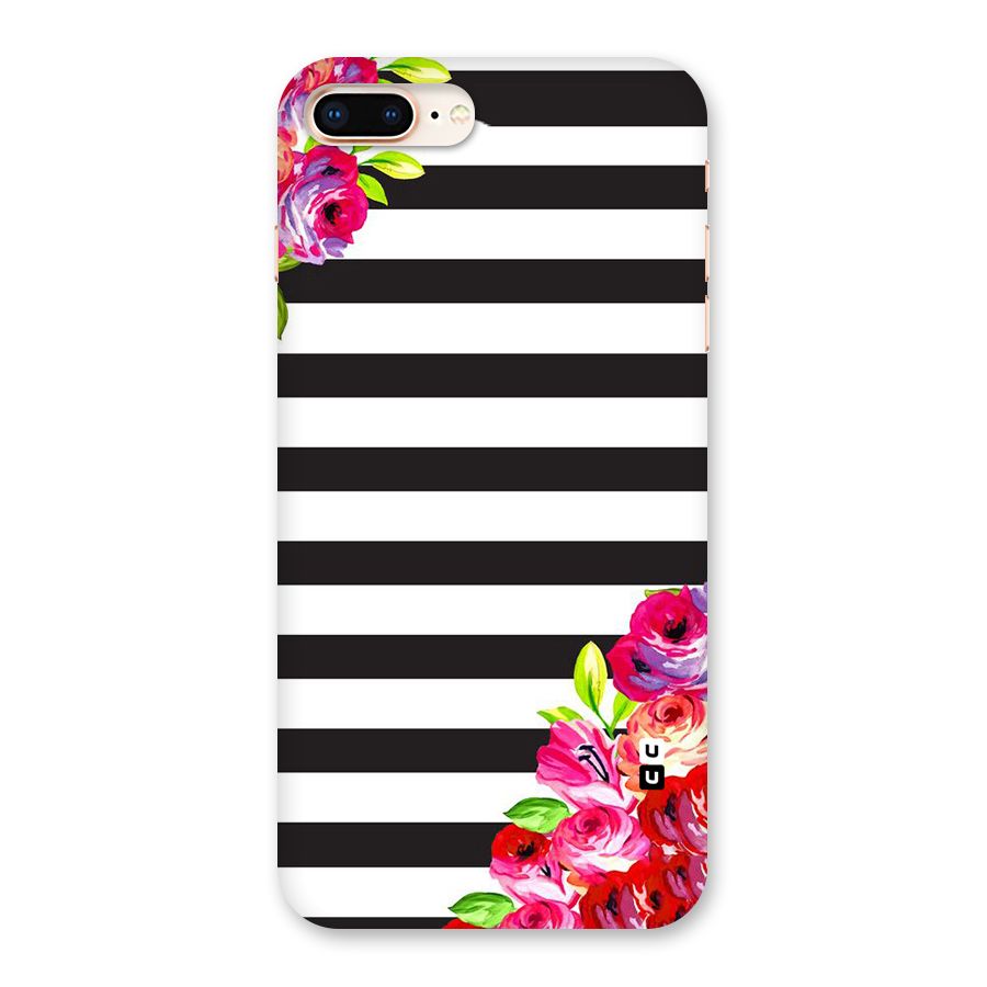 Floral Stripes Back Case for iPhone 8 Plus