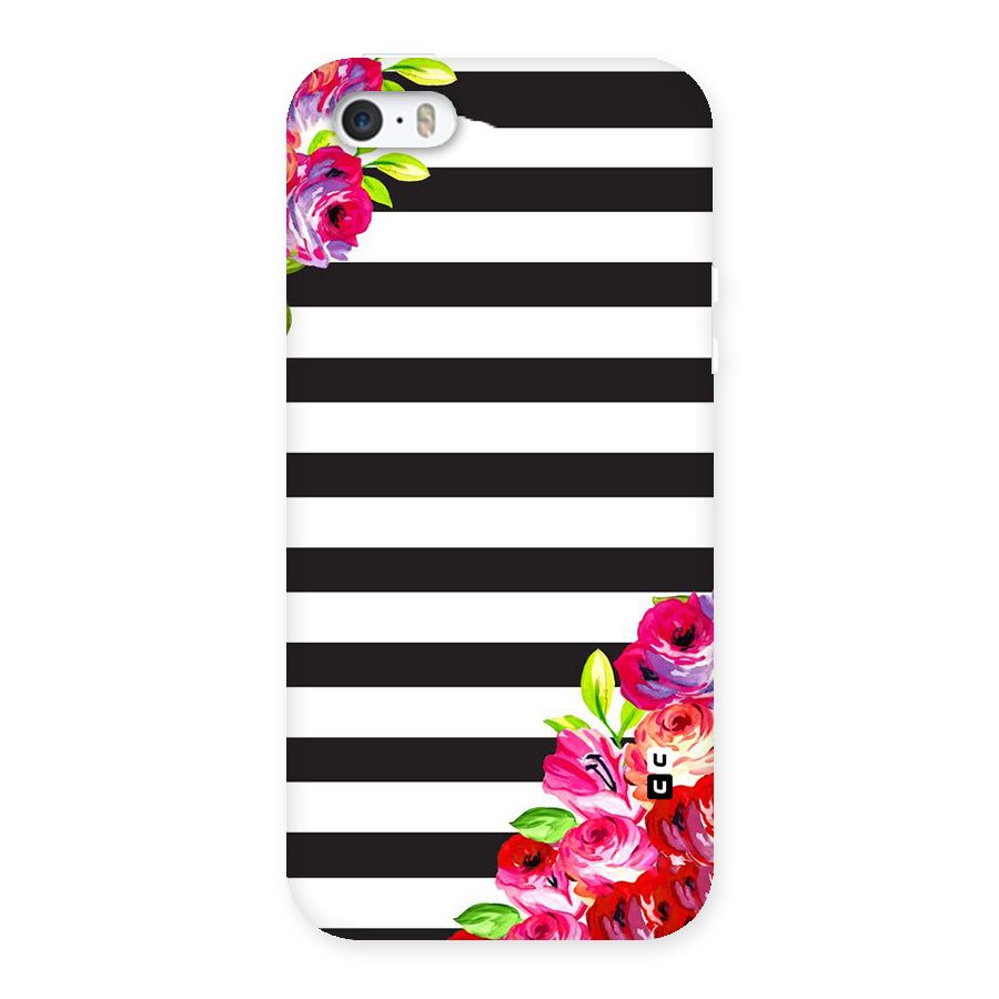 Floral Stripes Back Case for iPhone SE