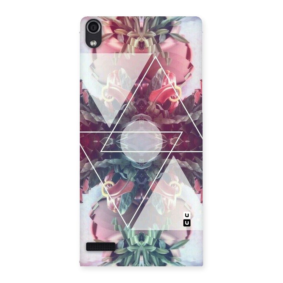 Floral Triangle Back Case for Ascend P6