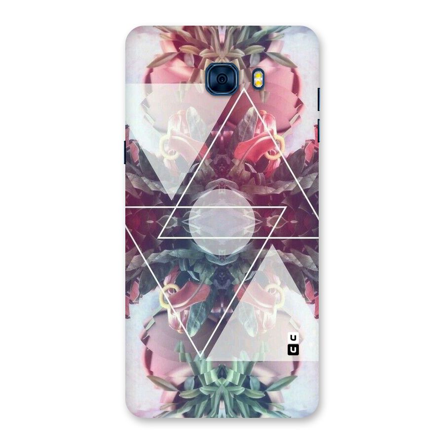 Floral Triangle Back Case for Galaxy C7 Pro