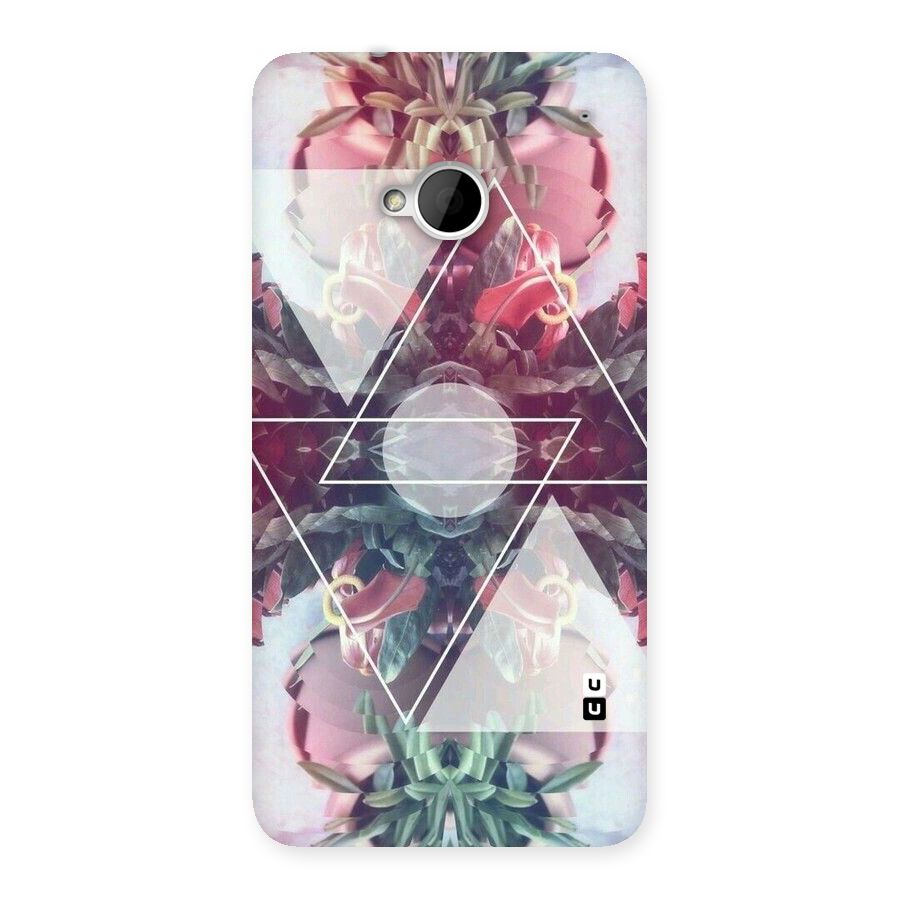Floral Triangle Back Case for HTC One M7