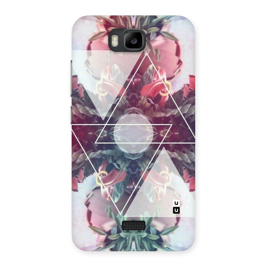 Floral Triangle Back Case for Honor Bee