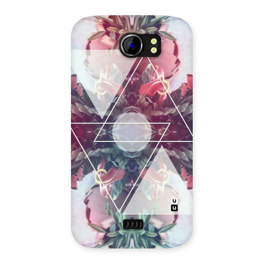 Floral Triangle Back Case for Micromax Canvas 2 A110