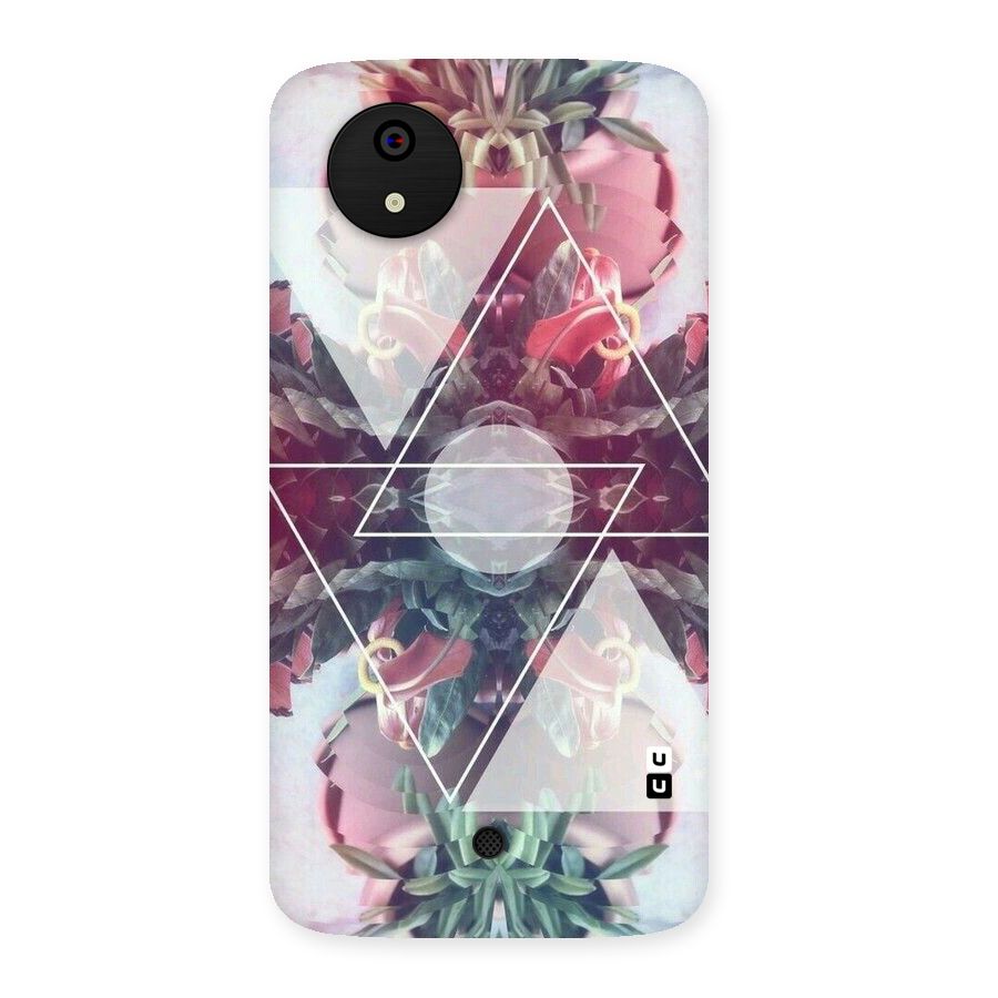 Floral Triangle Back Case for Micromax Canvas A1
