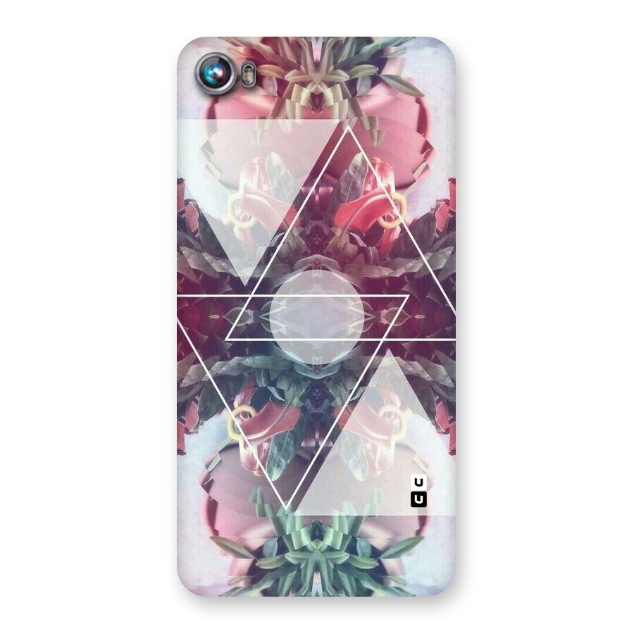 Floral Triangle Back Case for Micromax Canvas Fire 4 A107